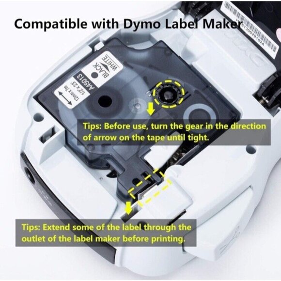 45013 Replacement Dymo LAbel MAker Refills 9pc Lot Compatible D1 Cartridges New - Picture 4 of 9
